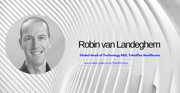 Author bio graphic for van Landeghem, Global Head of Technology R&D for TekniPlex Healthcare, an advanced materials science vendor