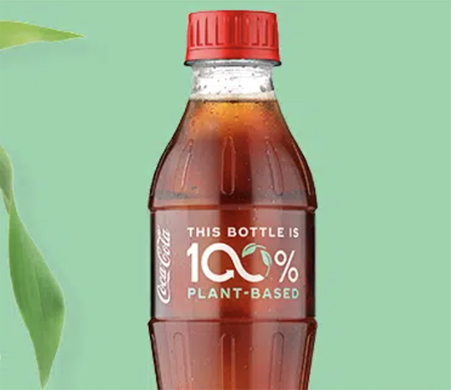 Plant-based bottle developed by Coca-Cola