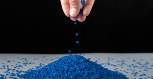 blue plastic resin