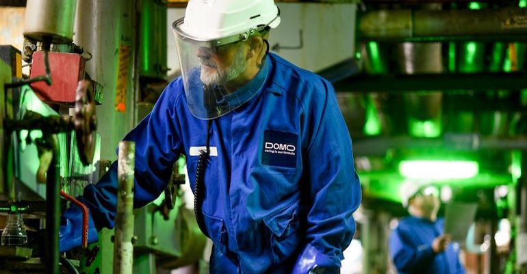 worker at Domo Chemicals plant