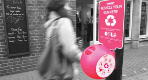 Start-up uses pink plastic bubbles to tackle chewing gum litter