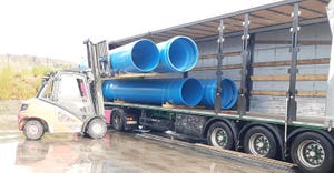1,200-mm pipes in transport