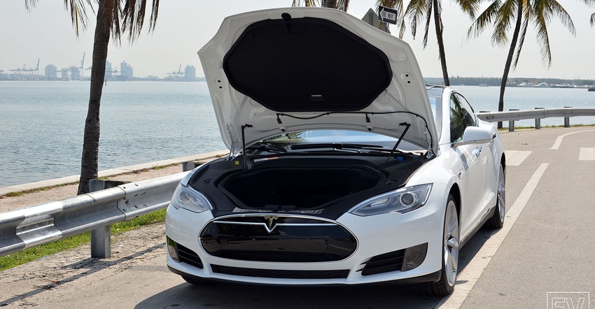Tesla Model S front trunk