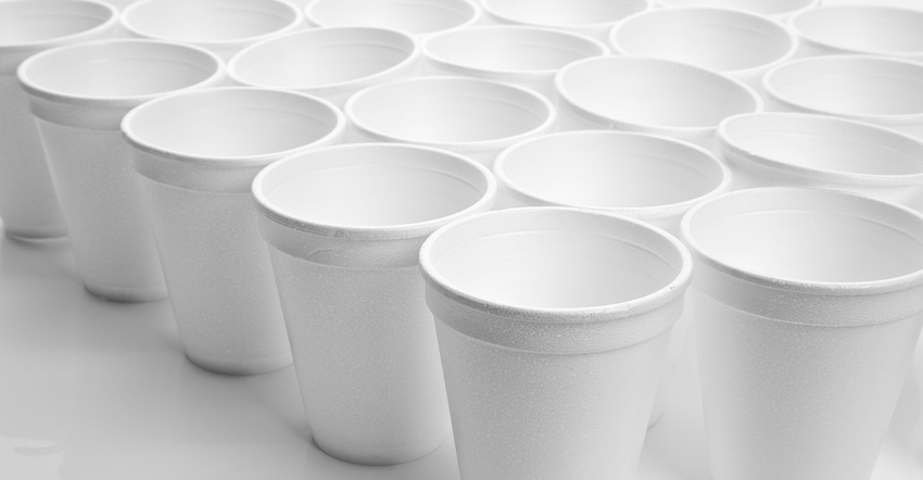 polystyrene cups