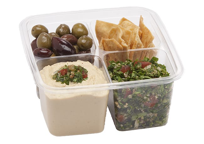 Recycleware container for on-the-go food products