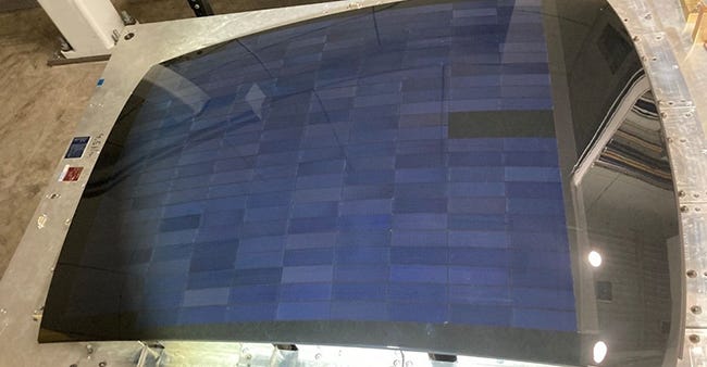 flexible solar film in car rooftop