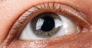 closeup of human cornea