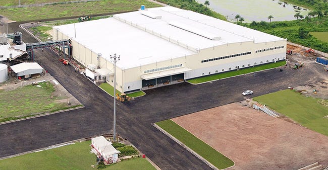 aerial view of new production site in Panagarh, India