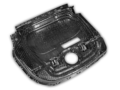 Continuous-fiber-reinforced thermoplastic composite in lightweight rear seat shell