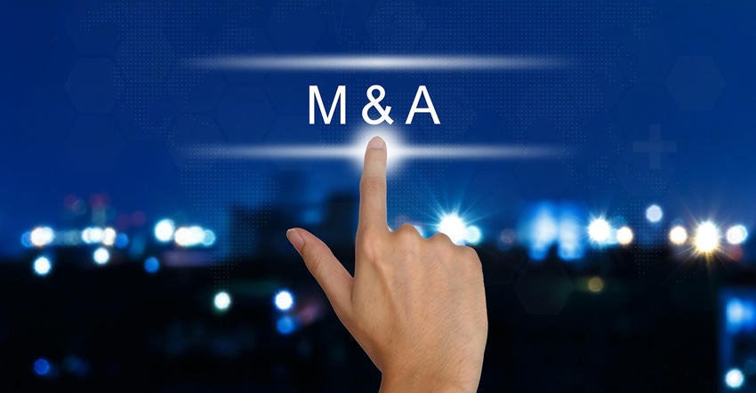 finger pressing M&A button on screen