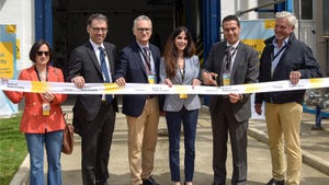 Ribbon-cutting ceremony at Trinseo's chemical recycling plant