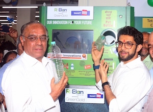 Shiv Sena leader Aaditya Thackeray inaugurates used PET bottle reverse vending machine