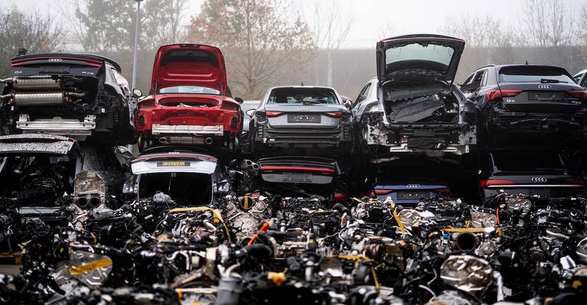 cars in scrap heap