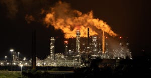 Shell cracker plant by night