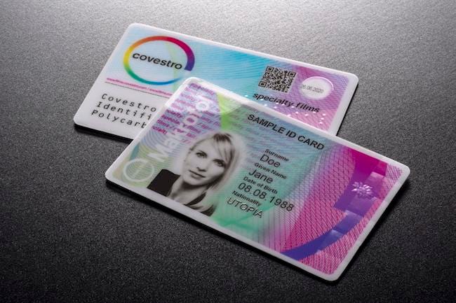 ID cards with polycarbonate film
