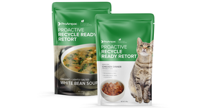 Recycle-ready retort cat food packaging