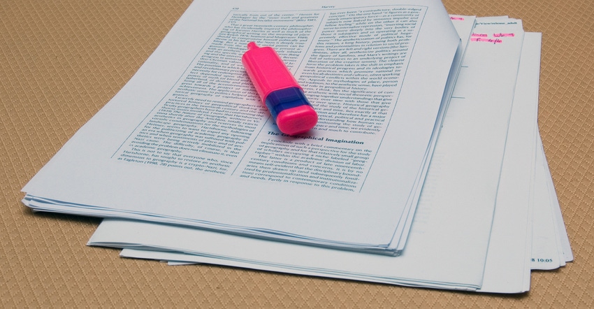 book with highlighter
