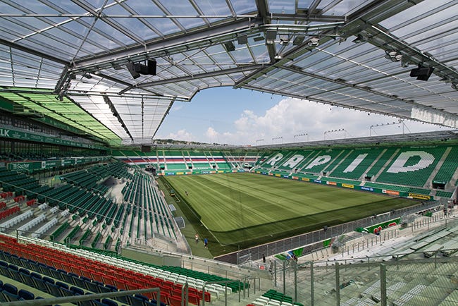Makrolon-based stadium roof