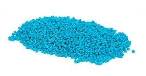 blue plastic resin