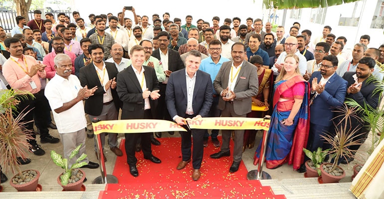 ribbon cutting of expanded Husky facilities in India