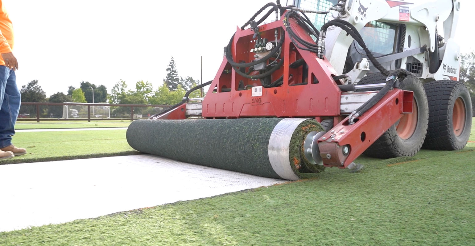 Turf removing online machine