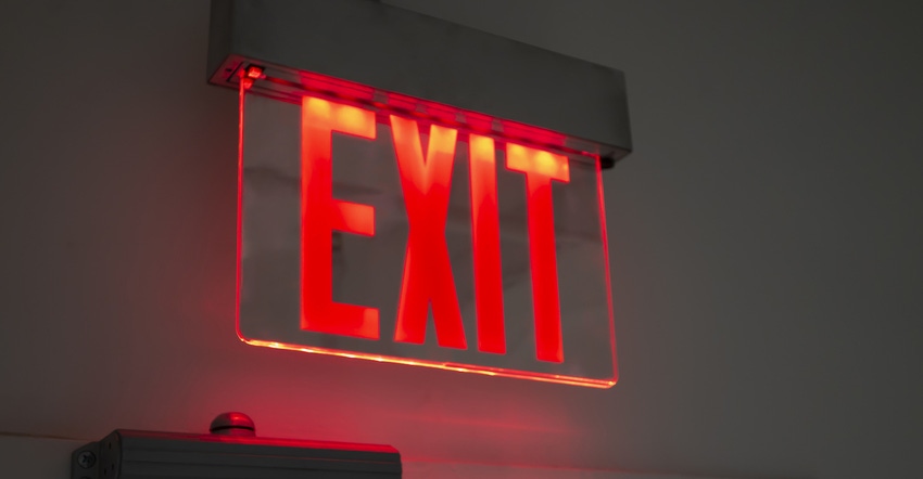 Plexiglas exit sign