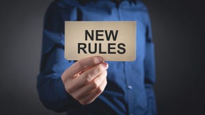sign saying "new rules"