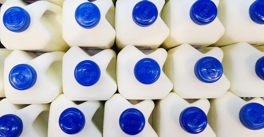 milk jugs made of HDPE