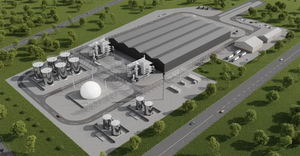 rendering of Mura Techology's advanced recycling plant