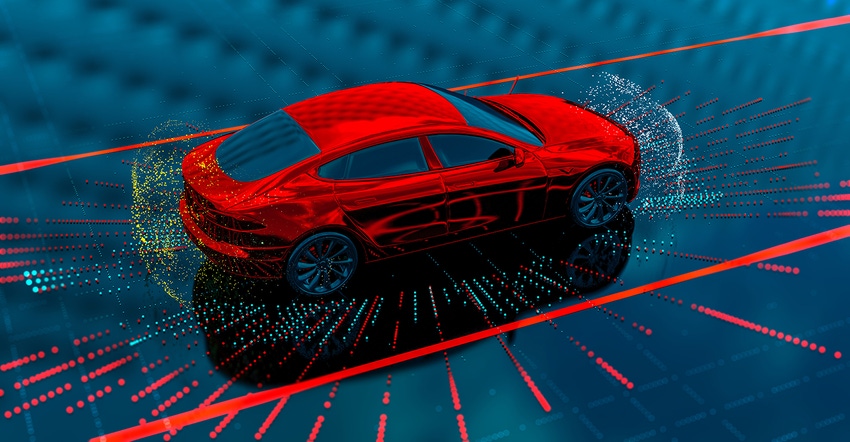 driverless car rendering