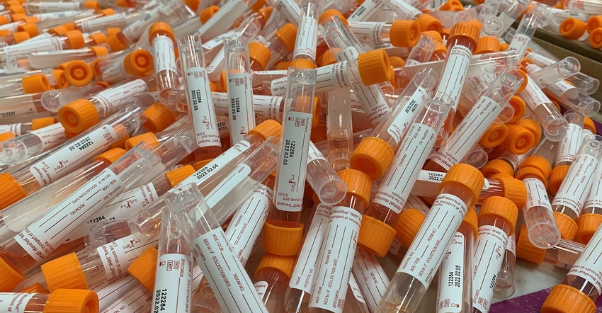 plastic tubes for collection and transport of virus-containing specimens