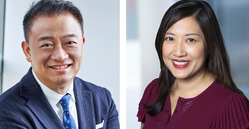 Headshots of Jerry Wang (left) and Vy Tran.