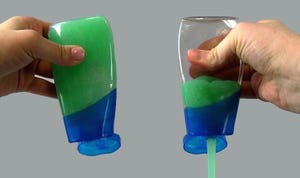 Slippery coating inside plastic packaging enables viscous liquids to slide easily