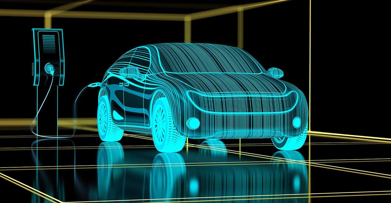 EV battery innovation illustration
