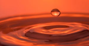 drop of water illustrating gravity