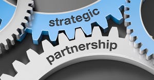 gears showing strategic partnership concept