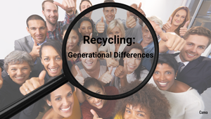 Generational differences in recycling graphic