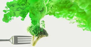 broccoli emanates green smoke