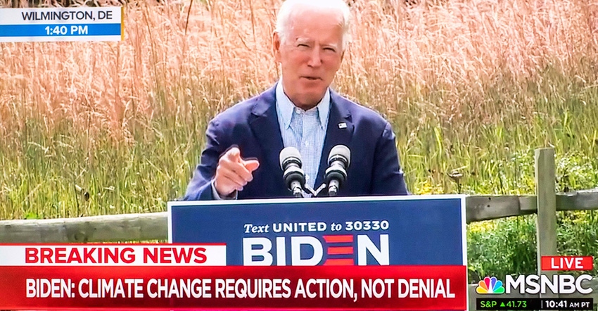 President Biden speaking about climate change