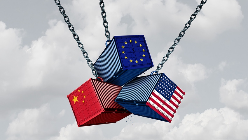 US-, EU-, and China-branded containers colliding