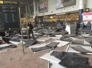 ISIS suicide bombers wreak carnage at Brussels airport and metro station