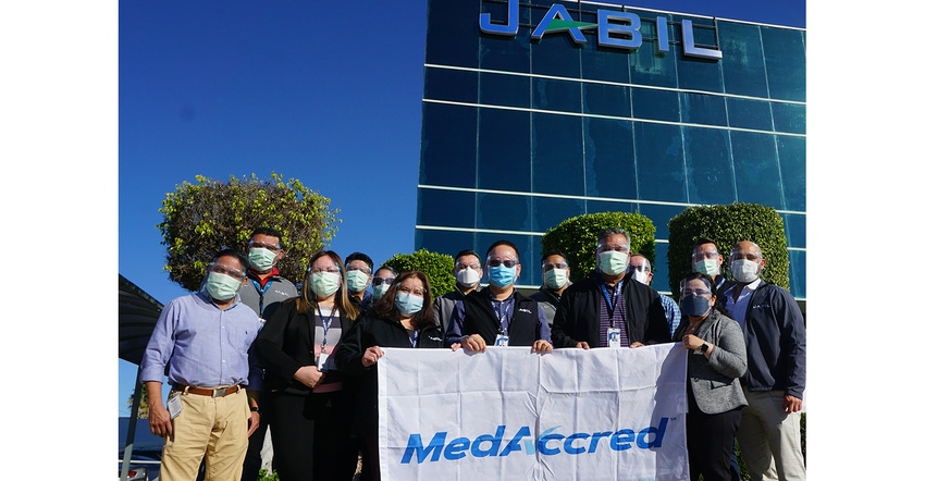 Jabil staff in Tijuana hold MedAccred sign
