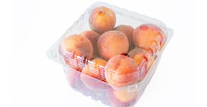 peaches in thermoformed packaging