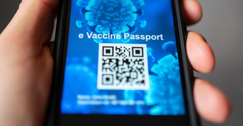digital vaccine passport on phone