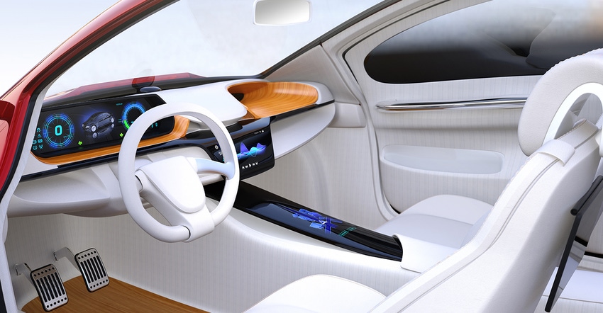 futuristic car interior