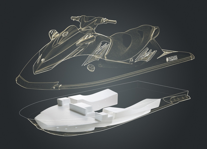 Personal water craft gets buoyancy lift with expandable interpolymer