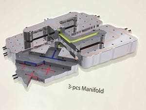 Three-piece hot runner manifolds prove popular in packaging applications