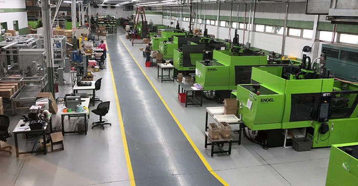 Sterling molding shop with Engel machines