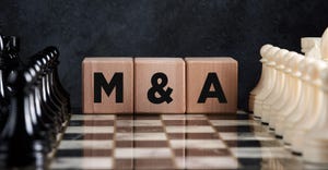 M&A tiles on chessboard