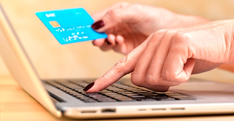 online shopping credit card